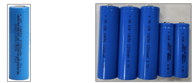 可充电电池实物图:展示可充电锂电池