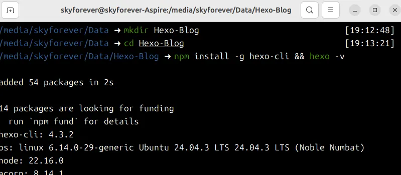 Hexo CLI安装过程