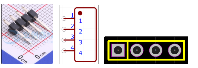 插针实物图:展示1*4P插针