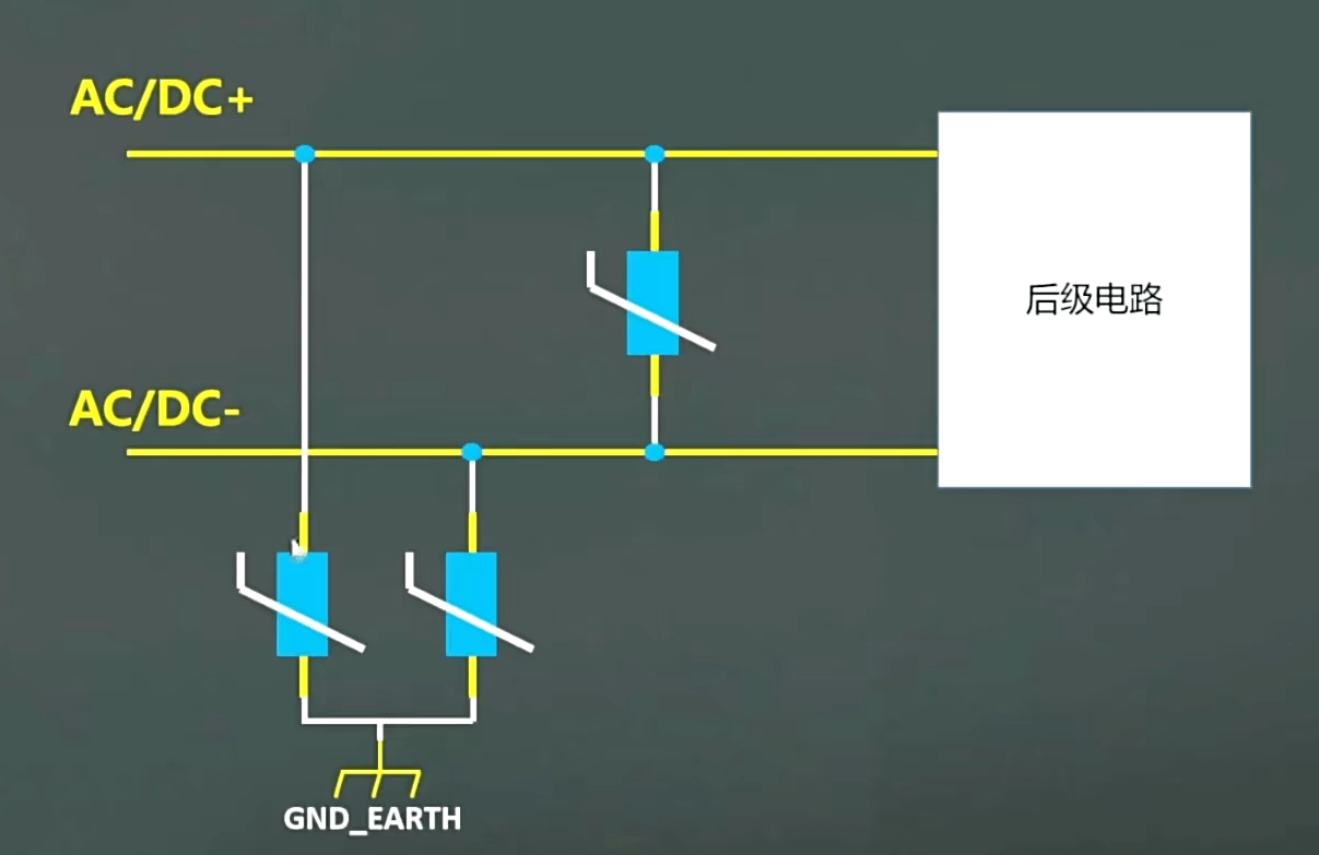 压敏电阻应用电路图:展示压敏电阻在浪涌保护电路中的应用