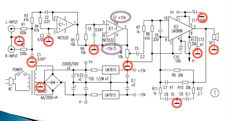 复杂电路电位分析图:展示复杂电路中各点电位分布情况
