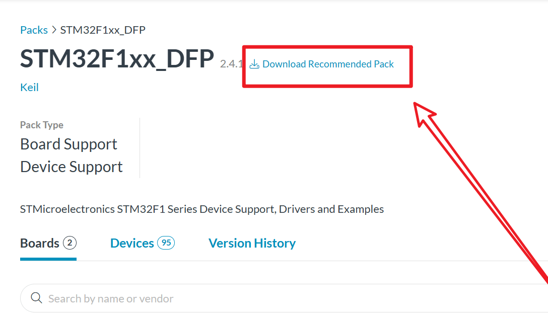 Keil官网推荐芯片支持包