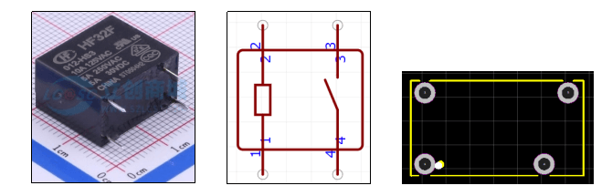 单刀单掷继电器实物图:展示12V单刀单掷常开继电器的外观