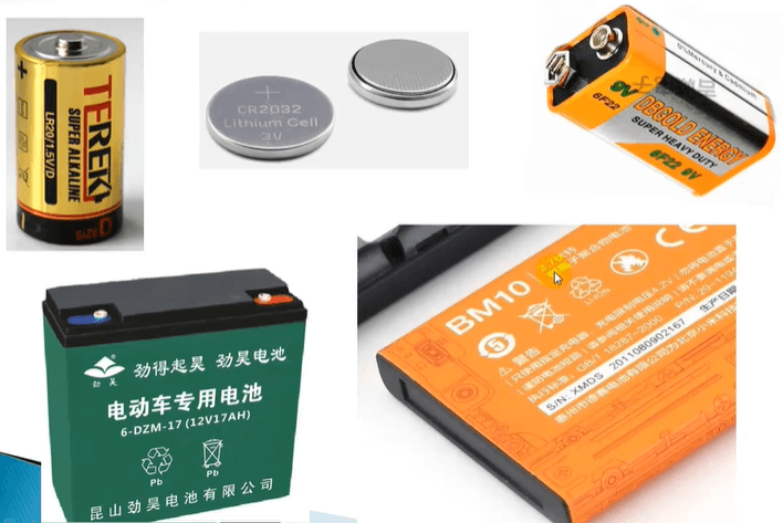 电池电位示意图:展示1.5V干电池正负极电位