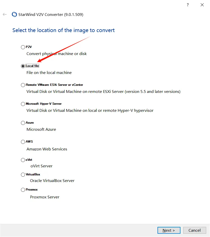 StarWind转换工具界面1