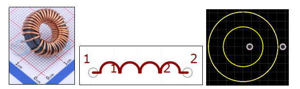 磁环电感实物图:展示磁环电感的外观