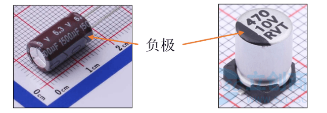 电解电容极性标识:展示如何识别电解电容正负极